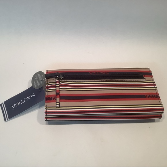 New Nautica Vegan Leather Women’s RFID Clutch Wallet Money Manager Deep Sea Dive - Picture 7 of 8